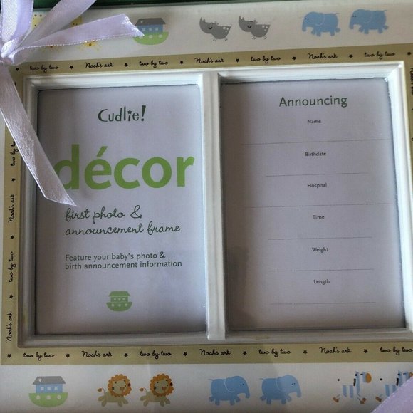 CUDLIE DECOR 1st YR PHOTO BIRTH ANNOUNCEMENT FRAME - Picture 2 of 3